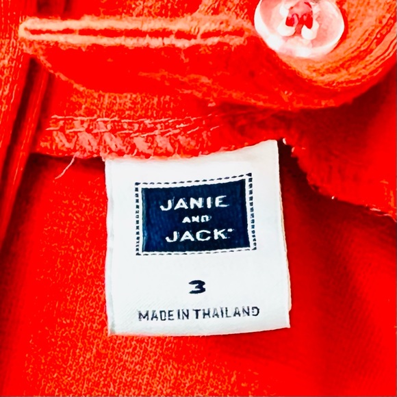 ♥️HP JANIE AND JACK Ponte Knit Romper 3 Red Jumpsuit Gingham Bow Toddler Girl - Picture 6 of 7